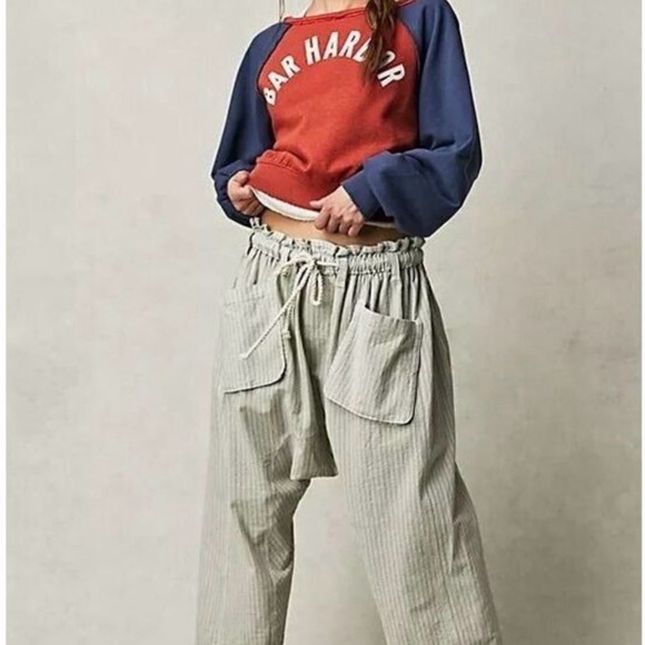 Free People Runyon Oversized Stripe Pants XS excellent condition - Picture 6 of 10
